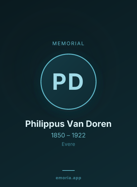 Memorial portrait of Philippus Van Doren