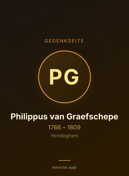 Gedenkportrait von Philippus van Graefschepe