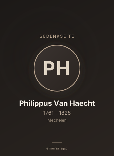 Gedenkportrait von Philippus Van Haecht