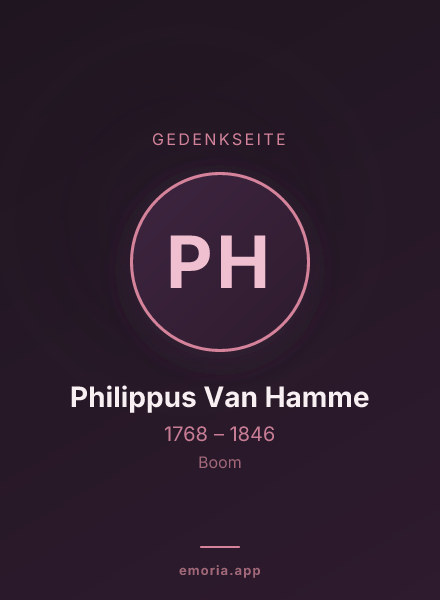 Gedenkportrait von Philippus Van Hamme