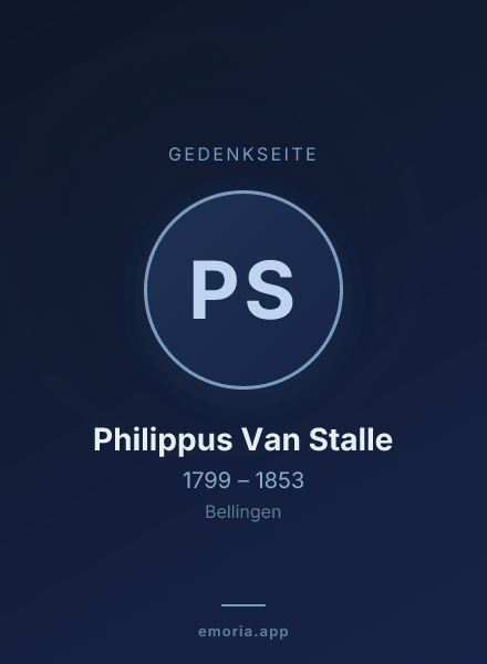 Gedenkportrait von Philippus Van Stalle