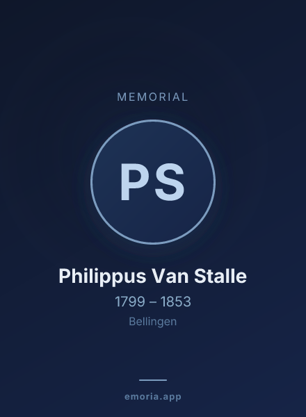 Memorial portrait of Philippus Van Stalle