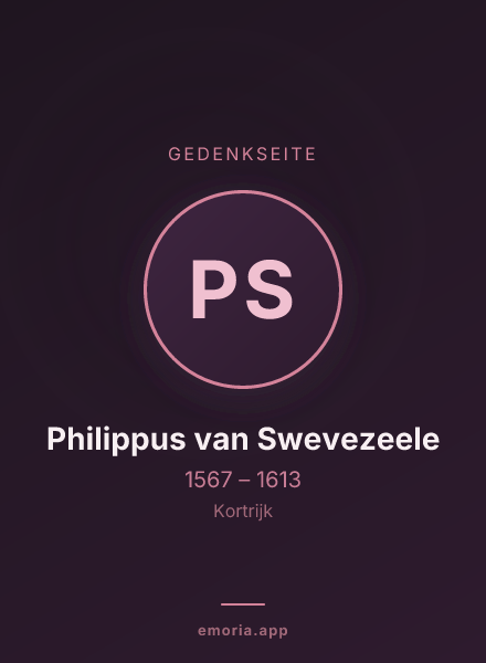 Gedenkportrait von Philippus van Swevezeele