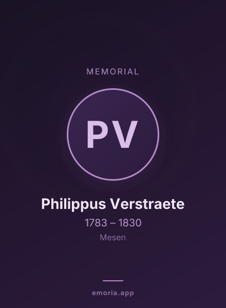 Memorial portrait of Philippus Verstraete