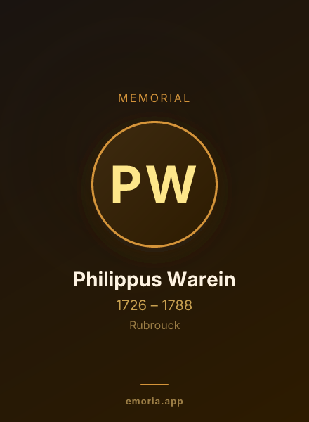Memorial portrait of Philippus Warein