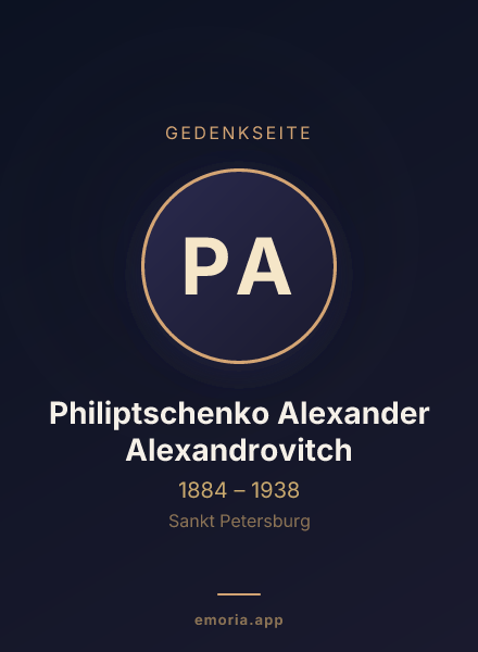 Gedenkportrait von Philiptschenko Alexander Alexandrovitch