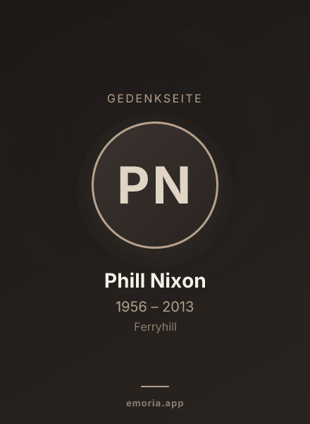 Gedenkportrait von Phill Nixon