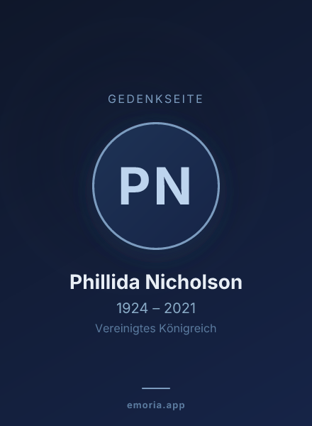 Gedenkportrait von Phillida Nicholson