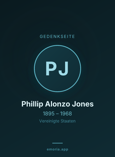 Gedenkportrait von Phillip Alonzo Jones