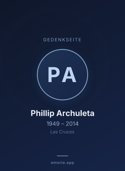 Gedenkportrait von Phillip Archuleta