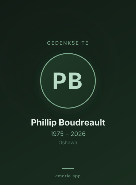 Gedenkportrait von Phillip Boudreault