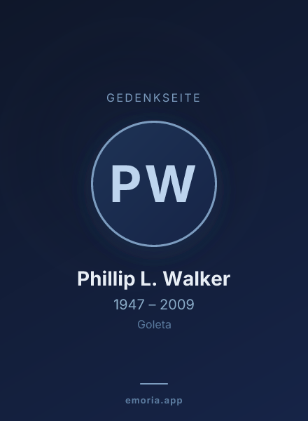 Gedenkportrait von Phillip L. Walker