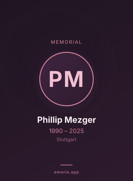 Memorial portrait of Phillip Mezger