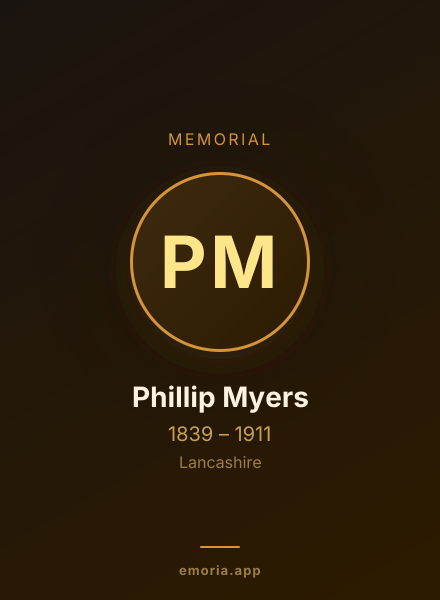 Memorial portrait of Phillip Myers