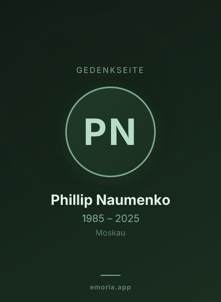 Gedenkportrait von Phillip Naumenko