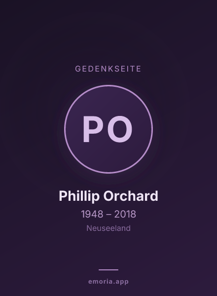 Gedenkportrait von Phillip Orchard