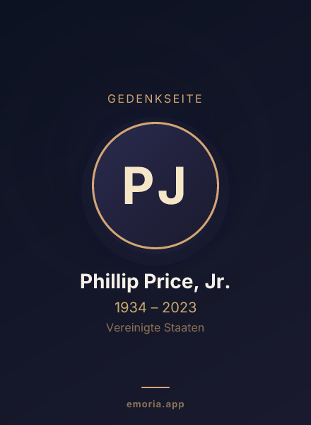 Gedenkportrait von Phillip Price, Jr.