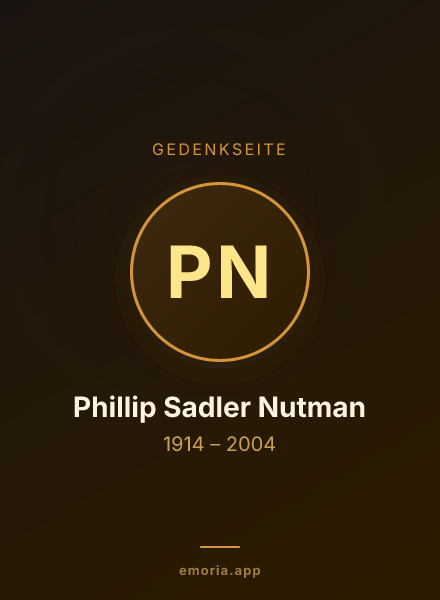 Gedenkportrait von Phillip Sadler Nutman