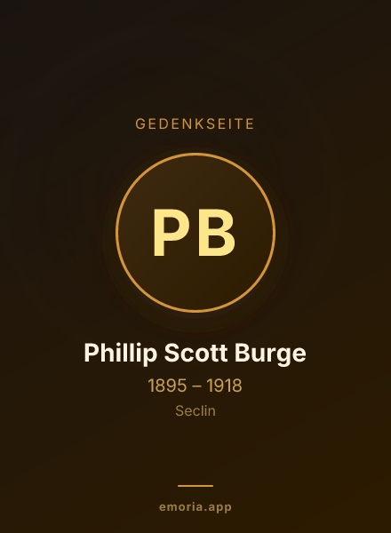 Gedenkportrait von Phillip Scott Burge