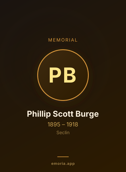 Memorial portrait of Phillip Scott Burge