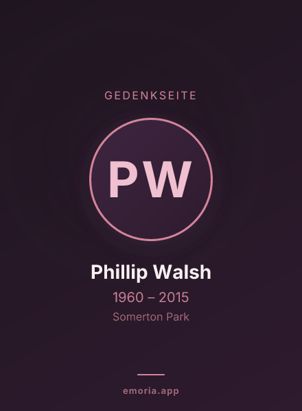 Gedenkportrait von Phillip Walsh