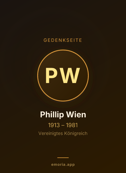Gedenkportrait von Phillip Wien
