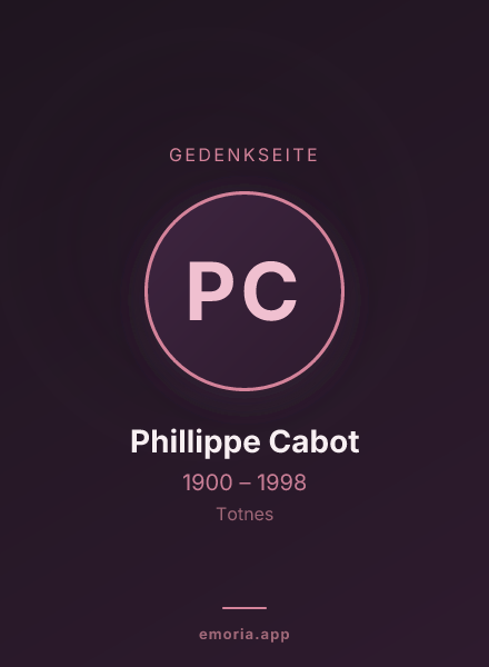 Gedenkportrait von Phillippe Cabot