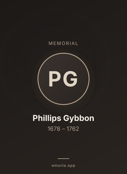 Memorial portrait of Phillips Gybbon