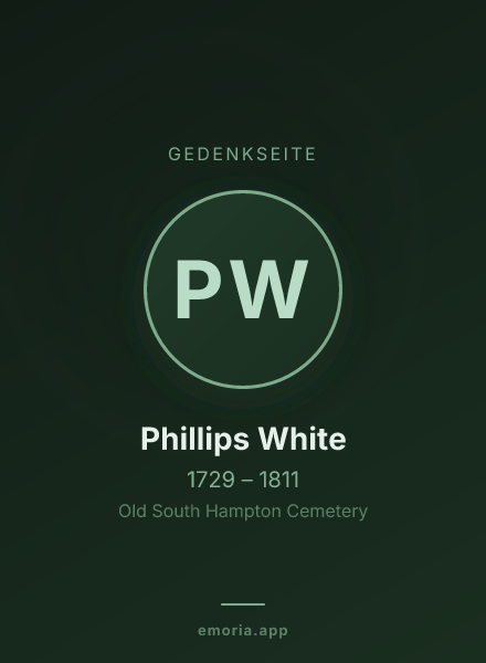 Gedenkportrait von Phillips White