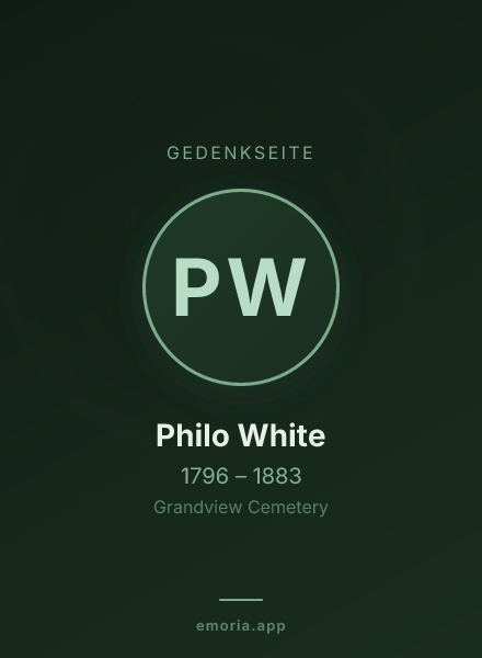 Gedenkportrait von Philo White