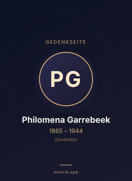 Gedenkportrait von Philomena Garrebeek