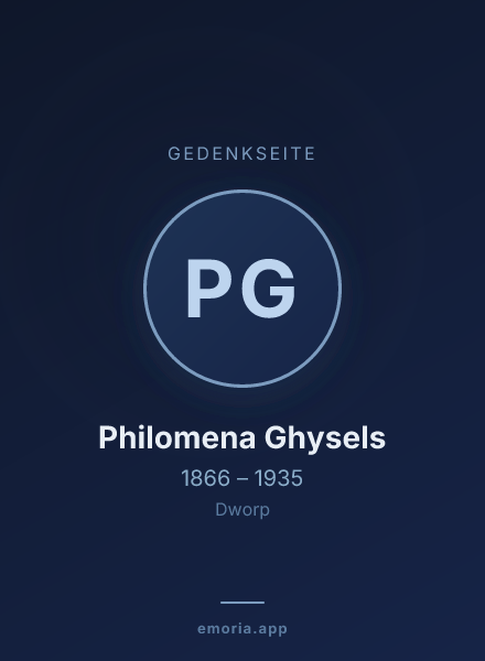Gedenkportrait von Philomena Ghysels
