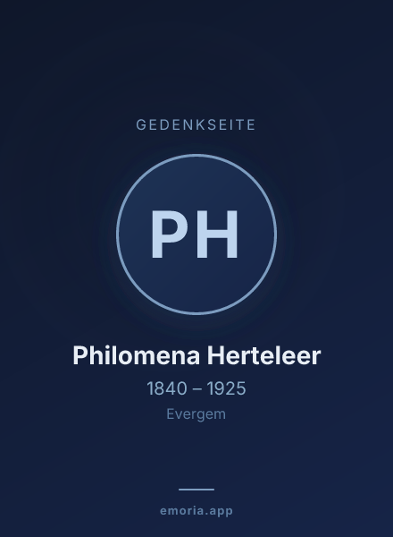 Gedenkportrait von Philomena Herteleer