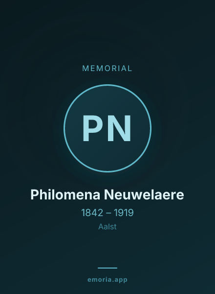 Memorial portrait of Philomena Neuwelaere