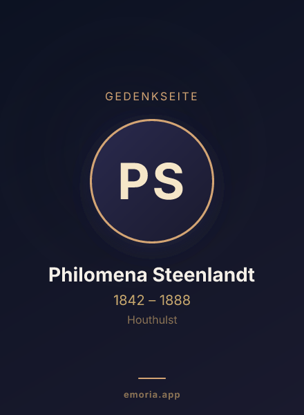Gedenkportrait von Philomena Steenlandt