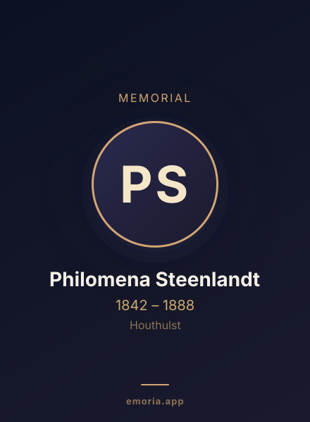 Memorial portrait of Philomena Steenlandt