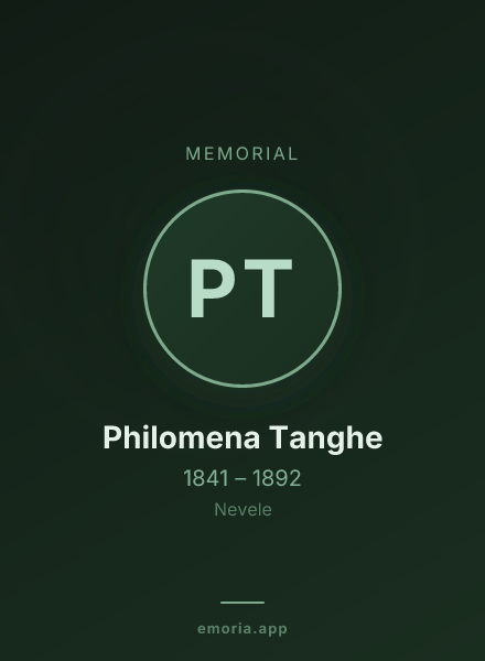 Memorial portrait of Philomena Tanghe