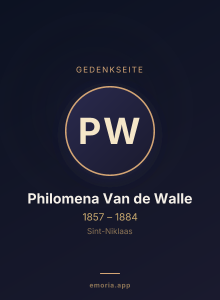 Gedenkportrait von Philomena Van de Walle