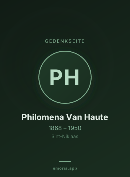 Gedenkportrait von Philomena Van Haute