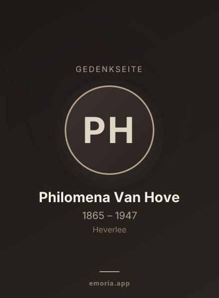 Gedenkportrait von Philomena Van Hove