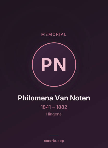 Memorial portrait of Philomena Van Noten