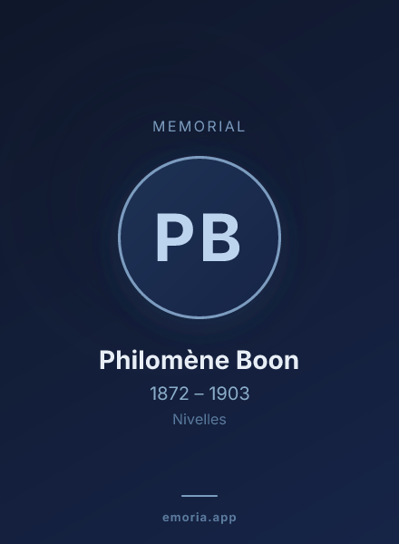 Memorial portrait of Philomène Boon