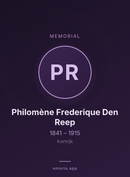Memorial portrait of Philomène Frederique Den Reep