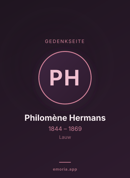 Gedenkportrait von Philomène Hermans