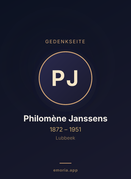 Gedenkportrait von Philomène Janssens