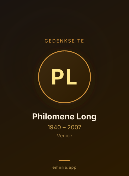 Gedenkportrait von Philomene Long