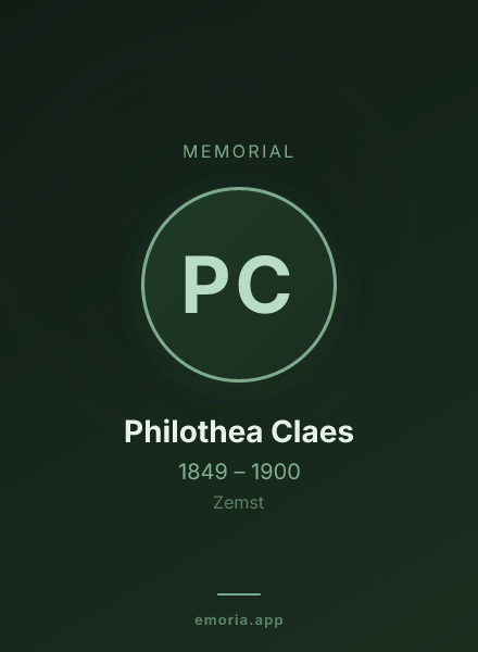 Memorial portrait of Philothea Claes