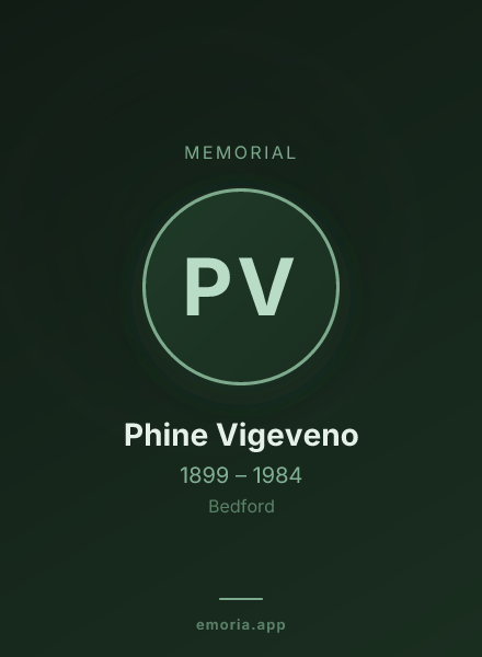 Memorial portrait of Phine Vigeveno