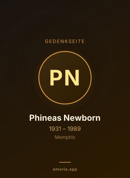 Gedenkportrait von Phineas Newborn