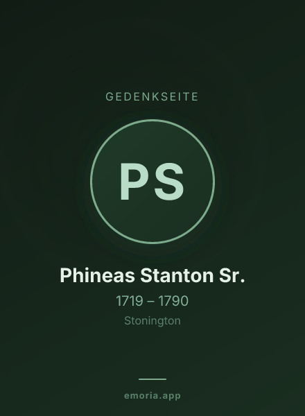 Gedenkportrait von Phineas Stanton Sr.